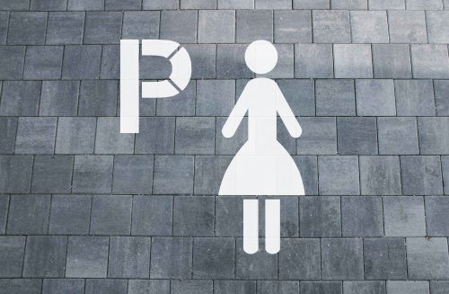 BODEN LOGOSCHABLONE - Frauen Parkplatz Version 2